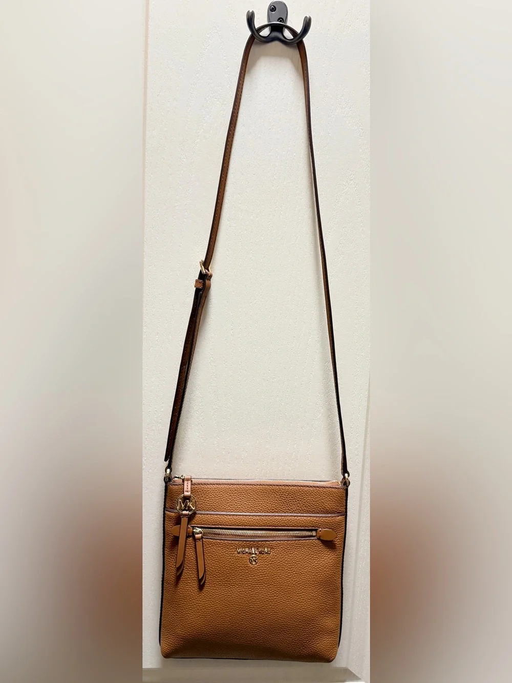 Michael Kors Tan Crossbody Bag - Pebbled Leather